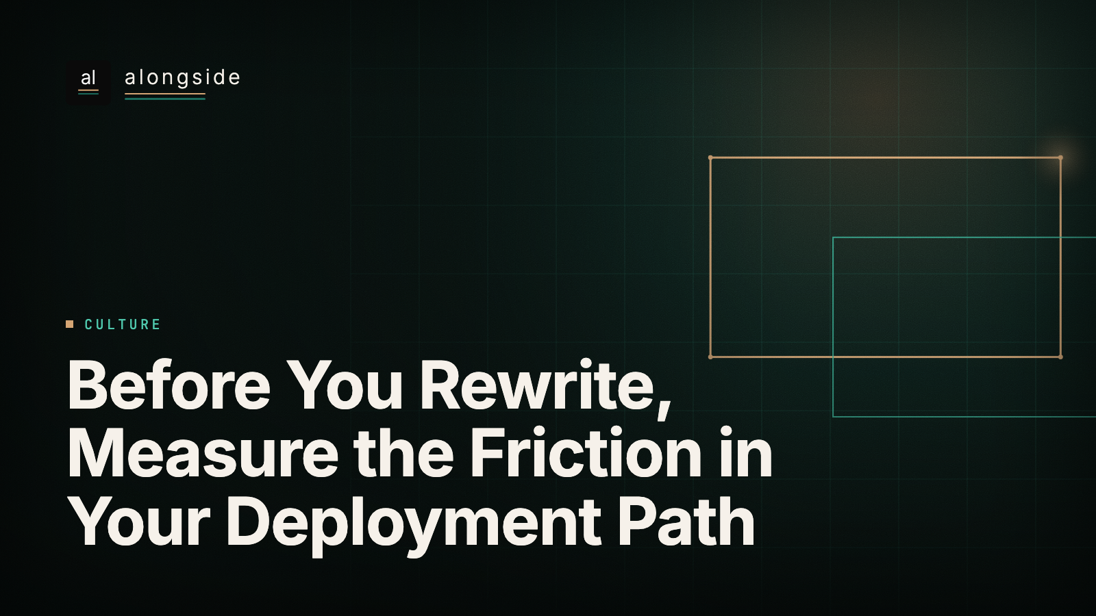 Before You Rewrite, Measure the Friction in Your Deployment Path