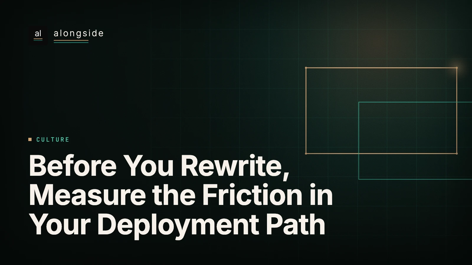 Before You Rewrite, Measure the Friction in Your Deployment Path