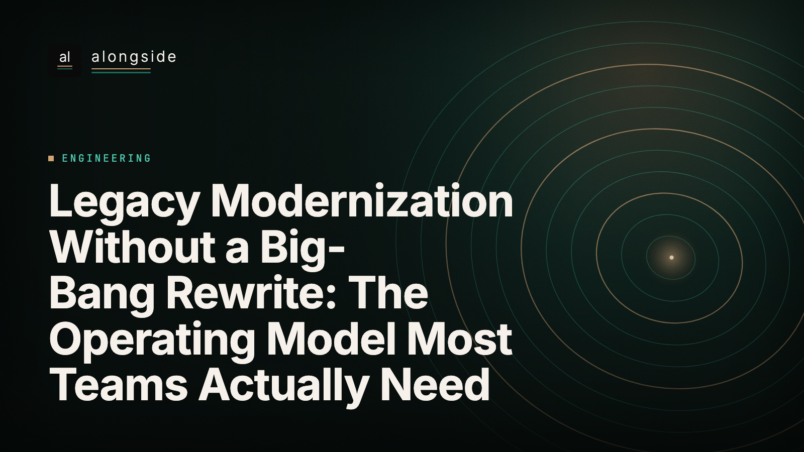 Legacy Modernization Without a Big-Bang Rewrite: The Operating Model Most Teams Actually Need